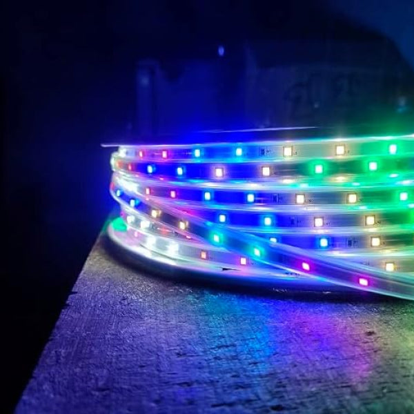 RGB Strip Lights with Adaptor & Waterproof Smart Light - Multicolor LED Strip Lights for Home Decoration, Bedroom, Pc, Tree, Etc.